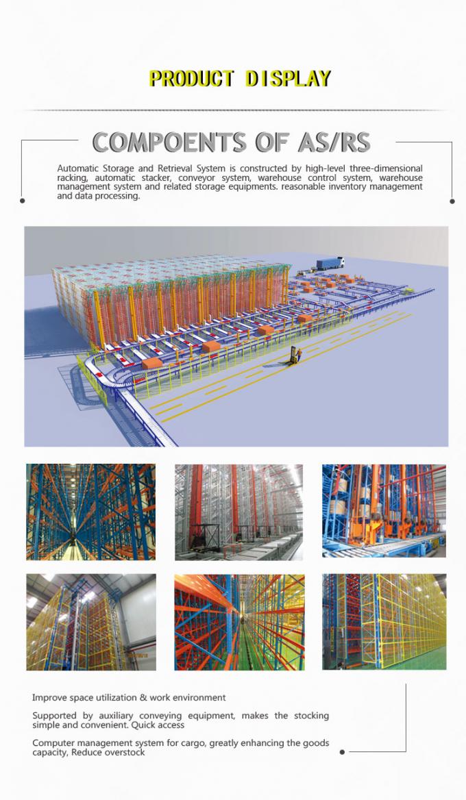 OEM Storage Полностью автоматизированная складская система ASRS Желтый Синий Цвет 0